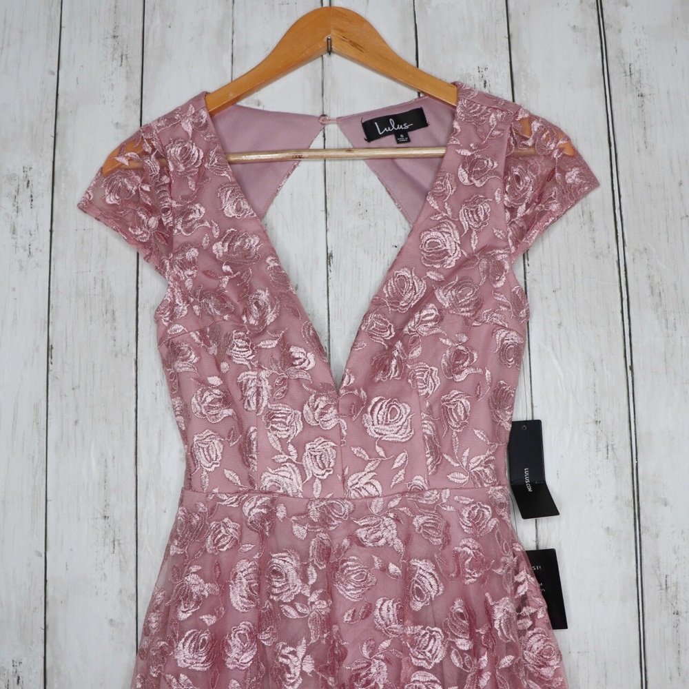 Lulus Jacqueline Floral Embroidered Open Back Dres - Picture 5 of 12